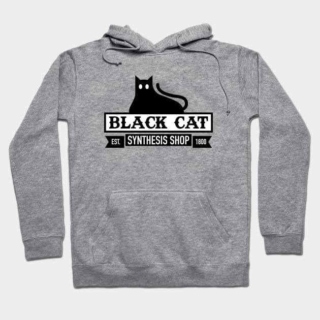 Black Cat Synthesis Shop Hoodie by inotyler